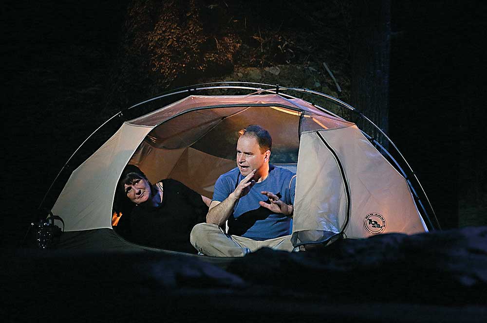 Marcia Saunders and David Ingram in Cherokee at Philadelphia’s Wilma Theater earlier this year; a new production will go up at D.C.’s Woolly Mammoth next year. (Photo by Alexander Iziliaev)