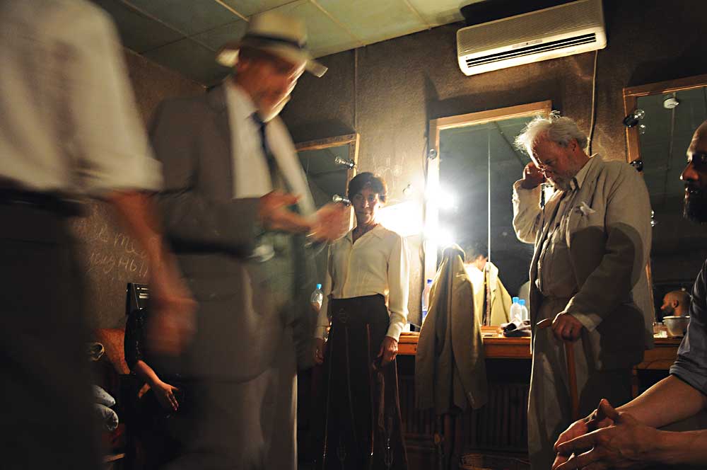 Peter Crook, Julie Jamieson, Mark Jenkins and Brandon Simmons backstage on opening night. (Photo by Olga Fedina)