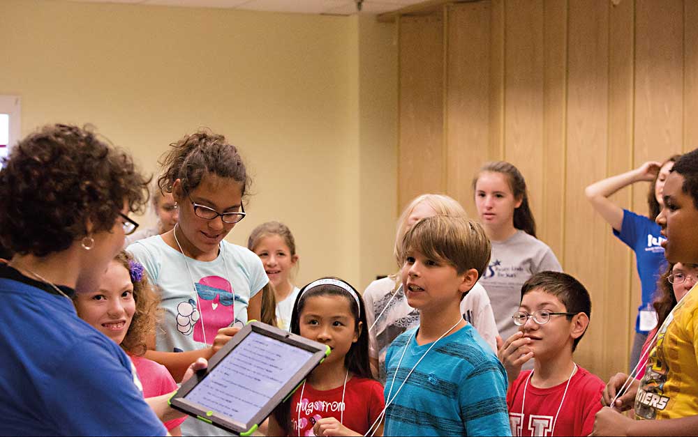 Students at TUTS's River Performing and Visual Arts Center.