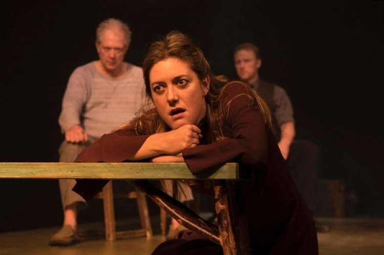 Jeff Perry, Zoe Perry and Kevin McKidd in "Anna Christie" at the Odyssey Theatre Ensemble in Los Angeles through Mar. 8. (Photo by Diego Barajas)