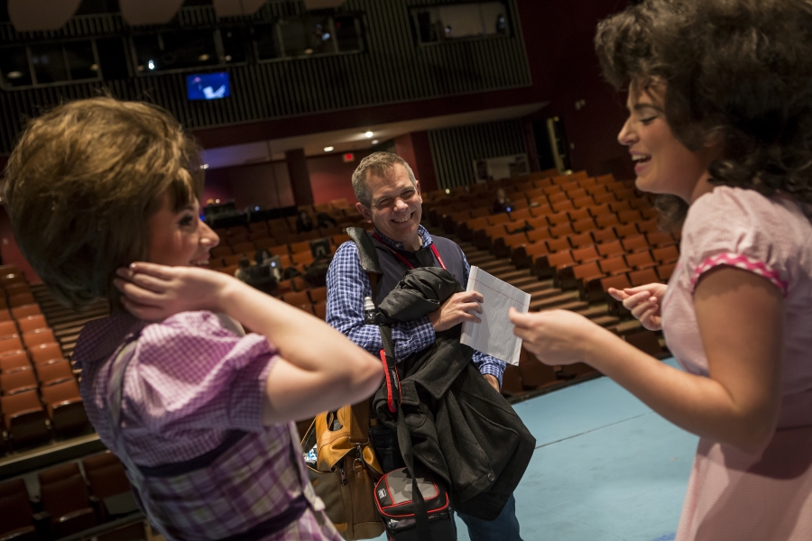 Peter Reynolds at a dress rehearsal for "Hairspray" at Temple University. (Photo by Joe Labolito)