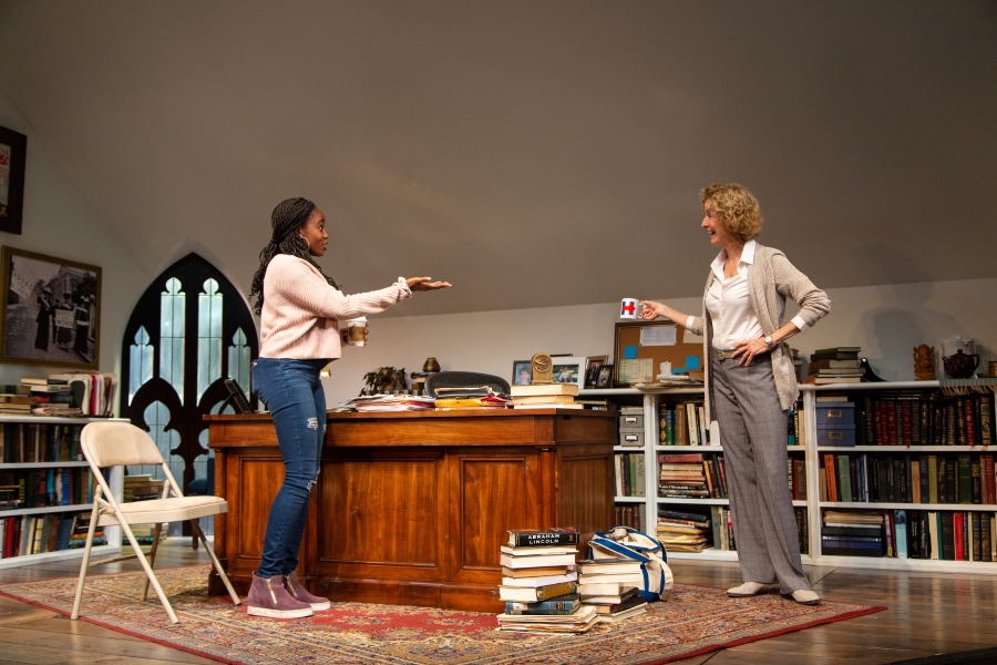 "The Niceties" by Eleanor Burgess at Geffen Playhouse in Los Angeles through May 12. Pictured: Jordan Boatman and Lisa Banes. (Photo by T Charles Erickson)