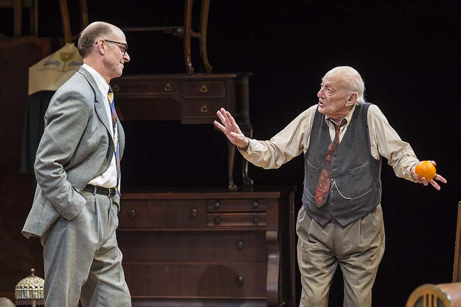 John Bedford Lloyd and Alan Mandell in Center Theatre Group's 2015 staging of "The Price" at the Mark Taper Forum in Los Angeles. (Photo by Craig Schwartz)