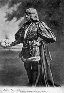 Sarah Bernhardt as Hamlet.